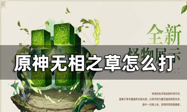 原神无相之草扎因怎么打 原神无相之草扎因打法思路一览