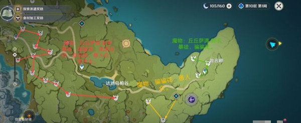 原神2.0版本全图刷怪路线攻略大全