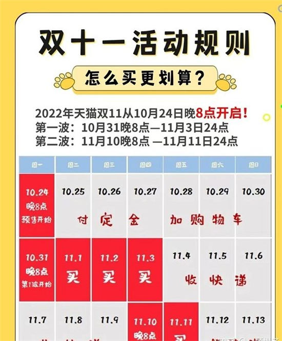 淘宝双十一2022活动时间今年双十一活动什么时候开始