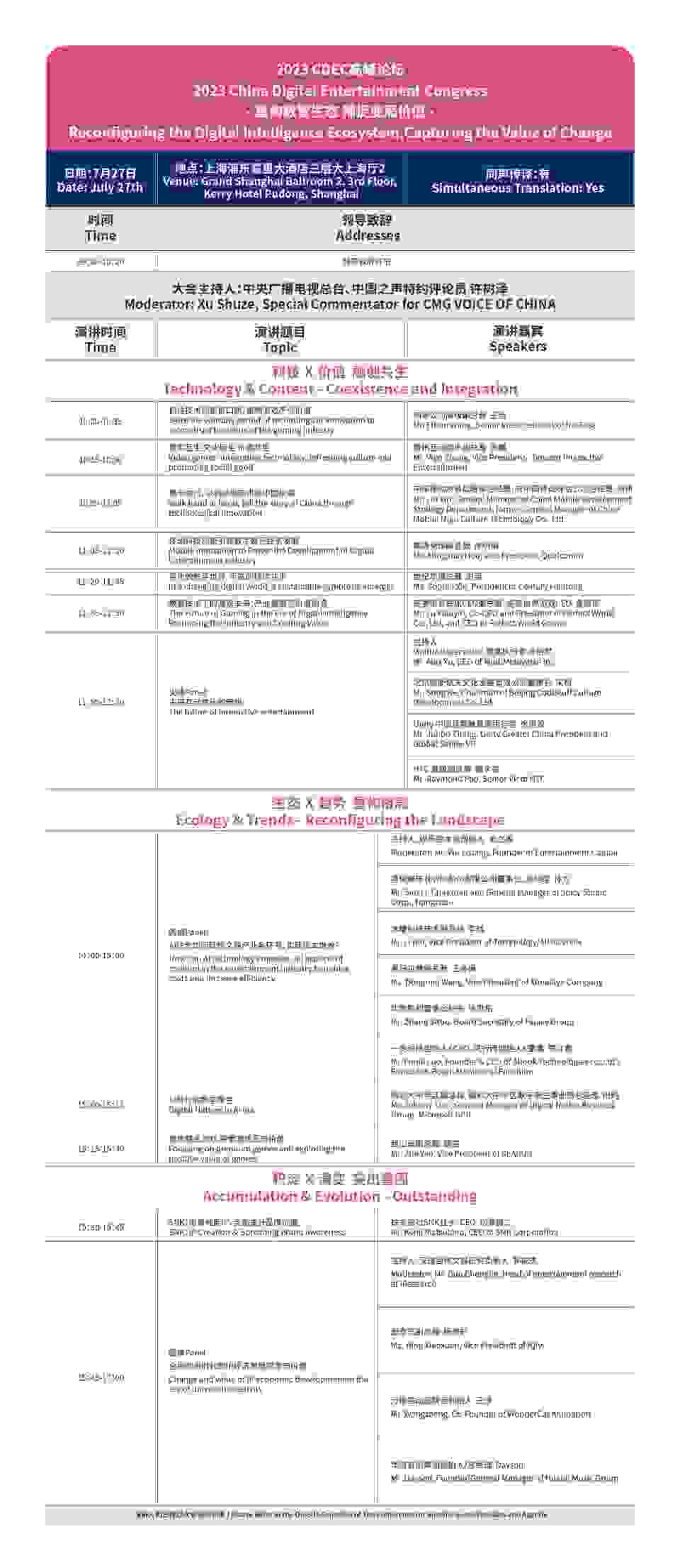 会议2023 CDEC 高峰论坛日程正式公布！