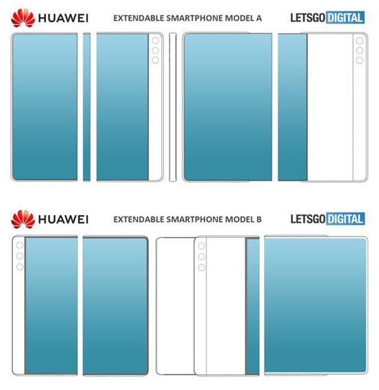 华为伸缩全面屏专利曝光