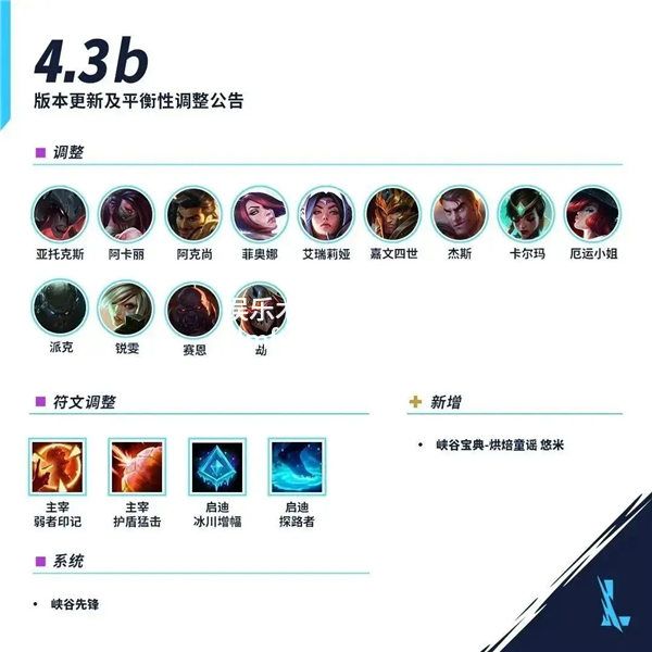 英雄联盟手游4.3b版本更新了什么-英雄联盟手游4.3b更新内容一览