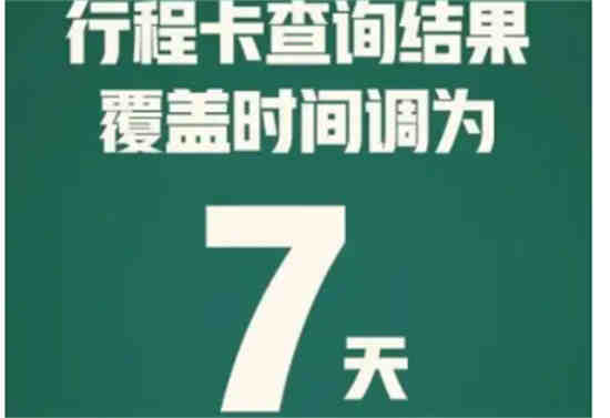 通信行程卡查询结果调为7天怎么回事 通信行程卡时间改为7天什么意思